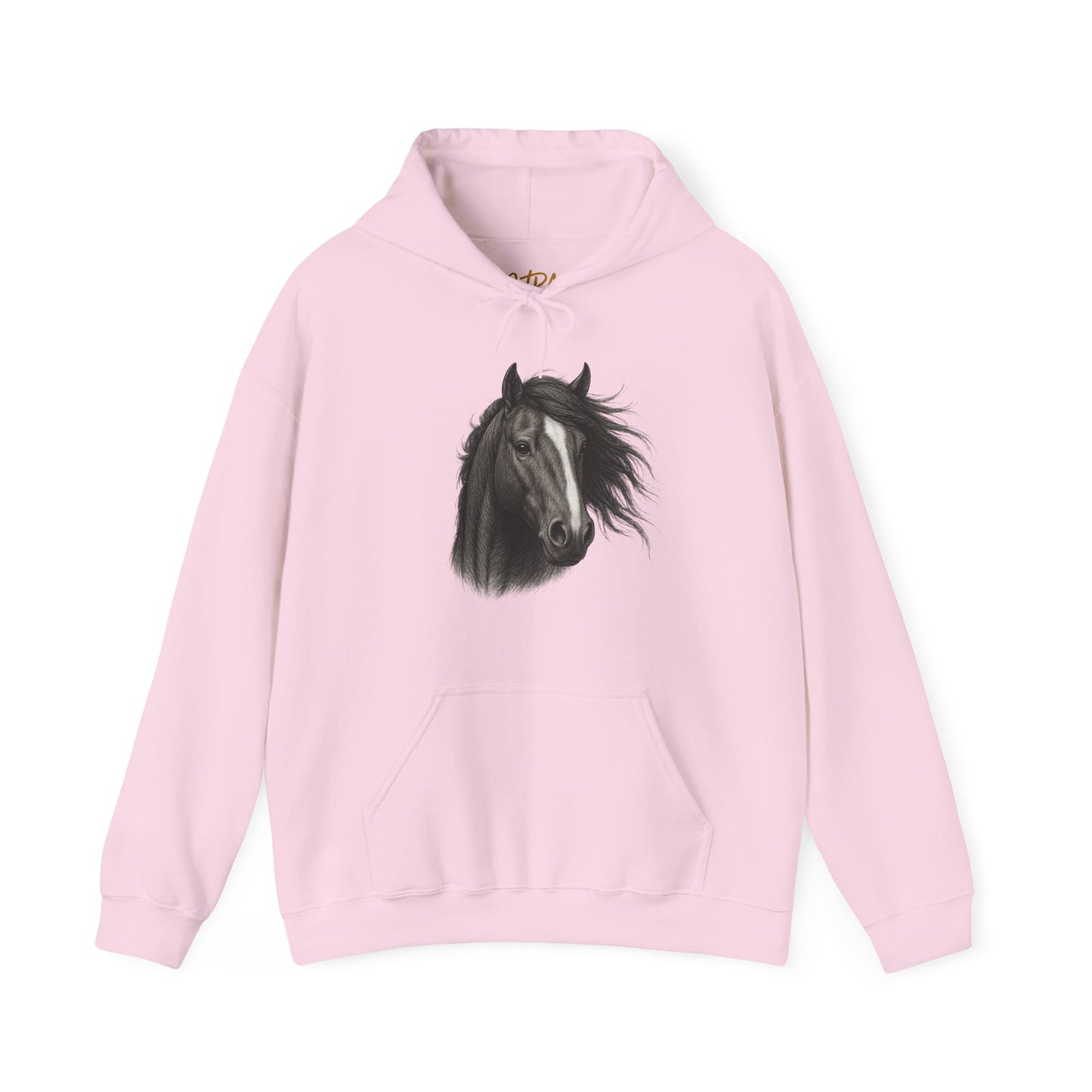 Horse Hoodie – 'Windblown Grace' Sketch Portrait Design – Unisex Fit