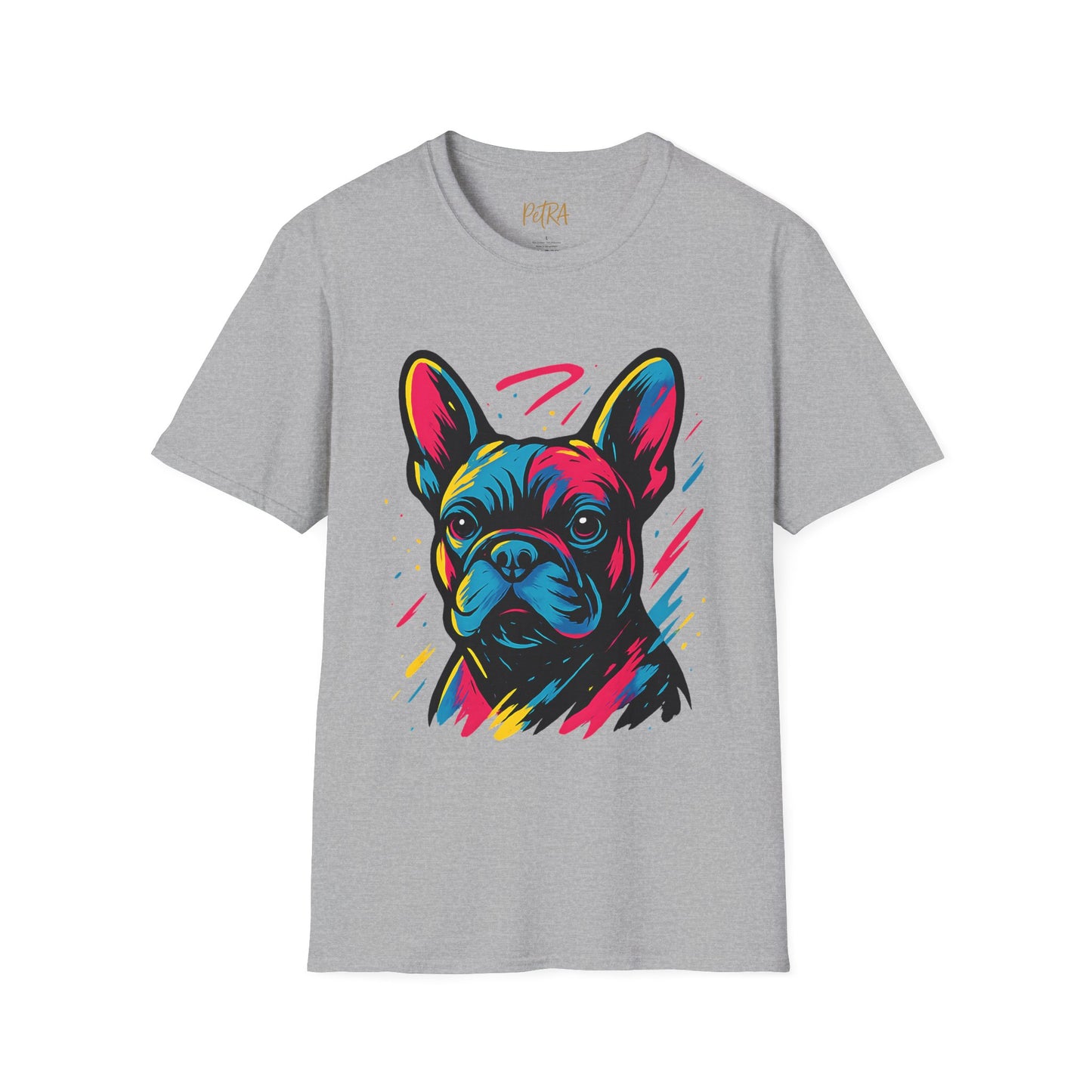French Bulldog T Shirt – Neon Pop Art Portrait – Unisex Fit