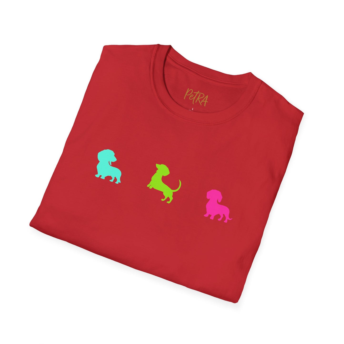 Dachshund T Shirt – Colorful Silhouette Design – Unisex Fit