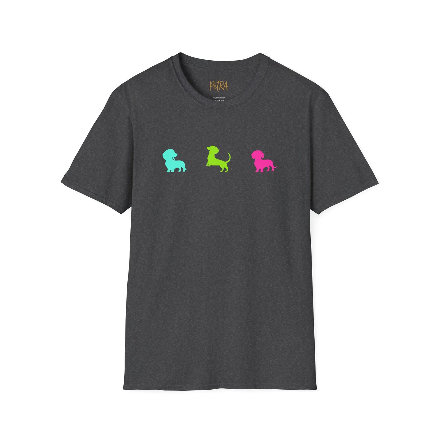 Dachshund T Shirt – Colorful Silhouette Design – Unisex Fit