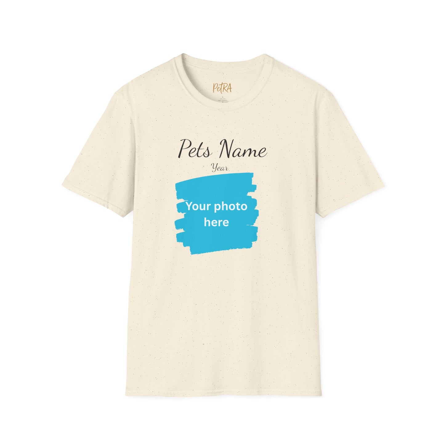 Custom Pet Photo T Shirt – Basic Upload & Text – Unisex Fit