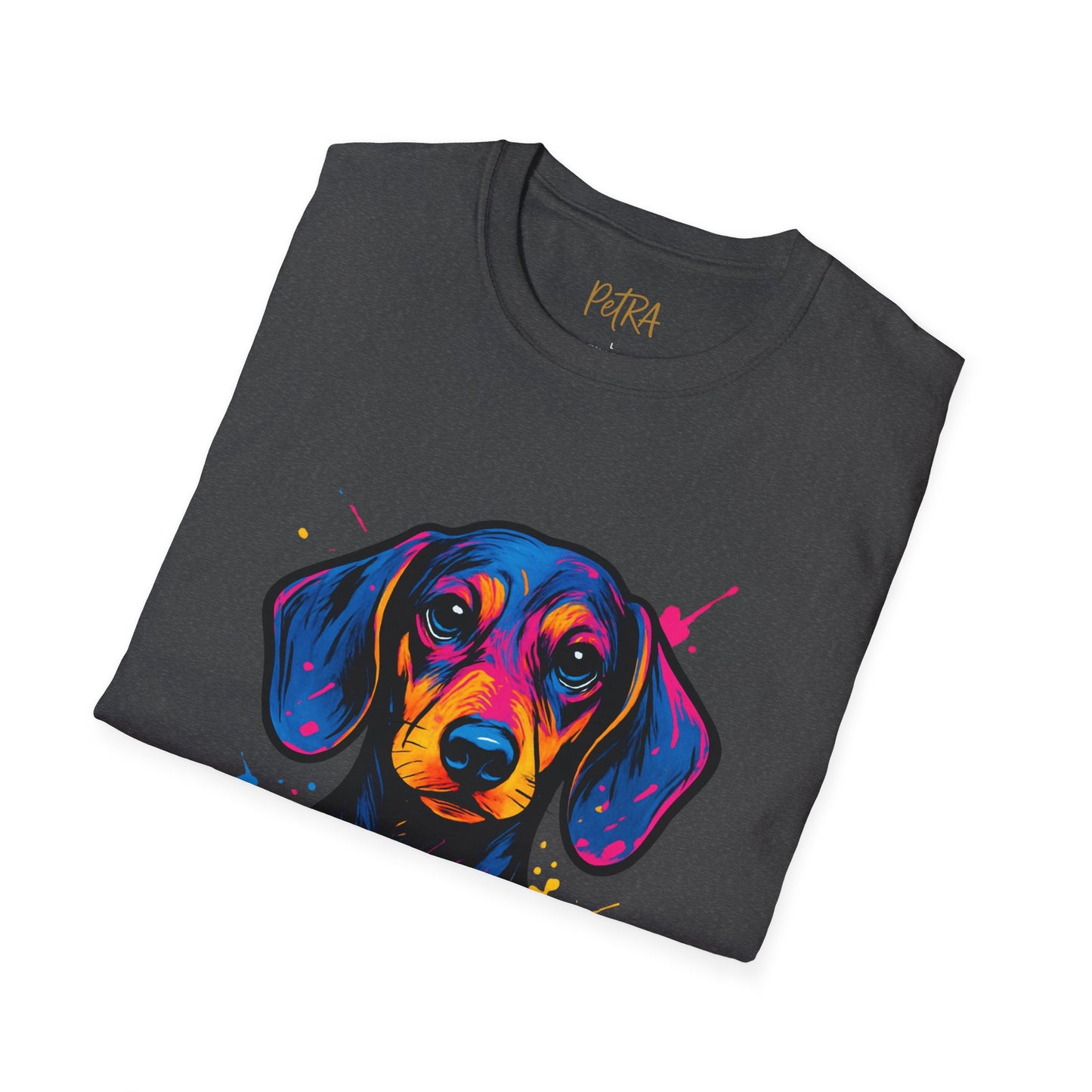 Dachshund T Shirt – Neo Pop Art Head Portrait – Unisex Fit