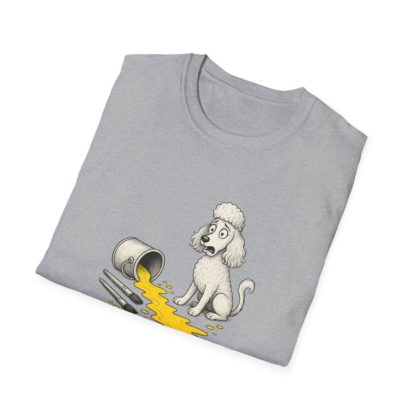 Poodle T Shirt – 'My Life is Ruined' Spilled Paint Design – Unisex Fit