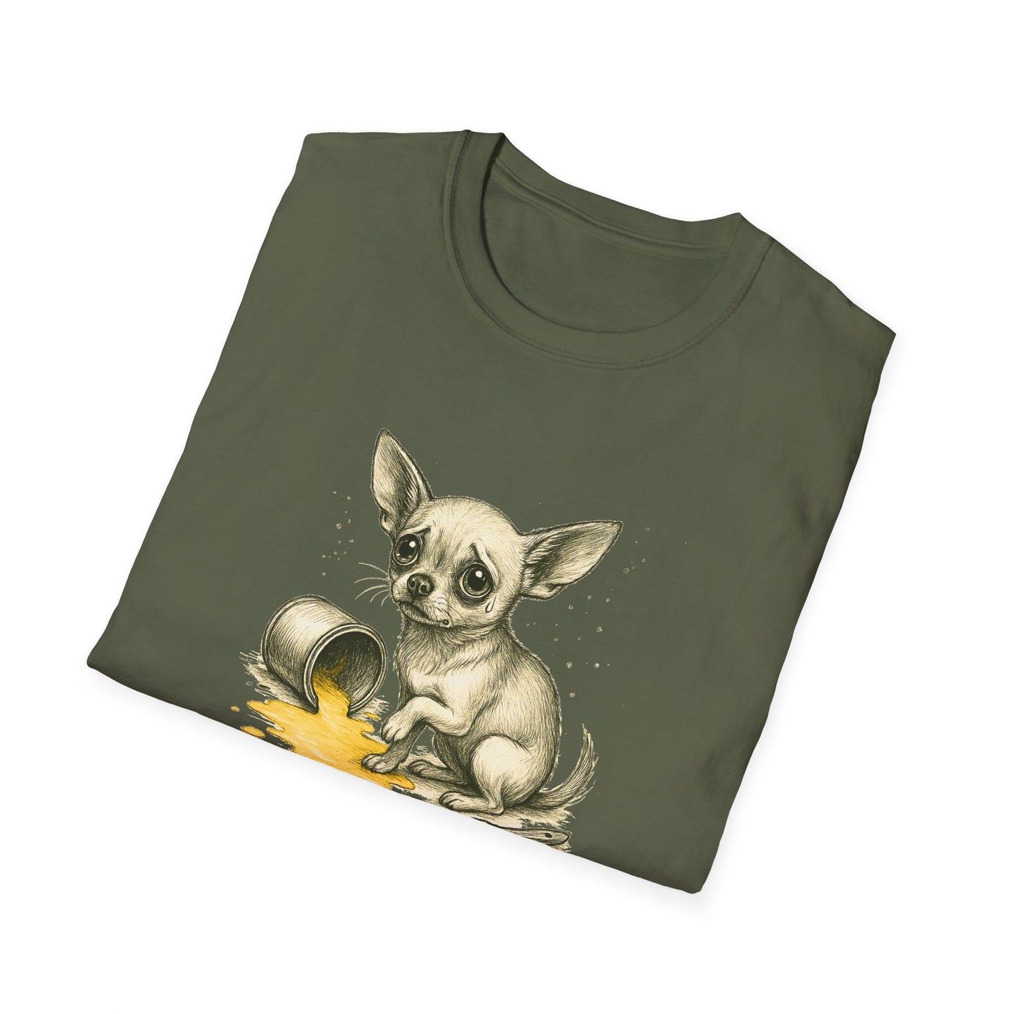 Chihuahua T Shirt – Spilled Paint Design – Unisex Fit