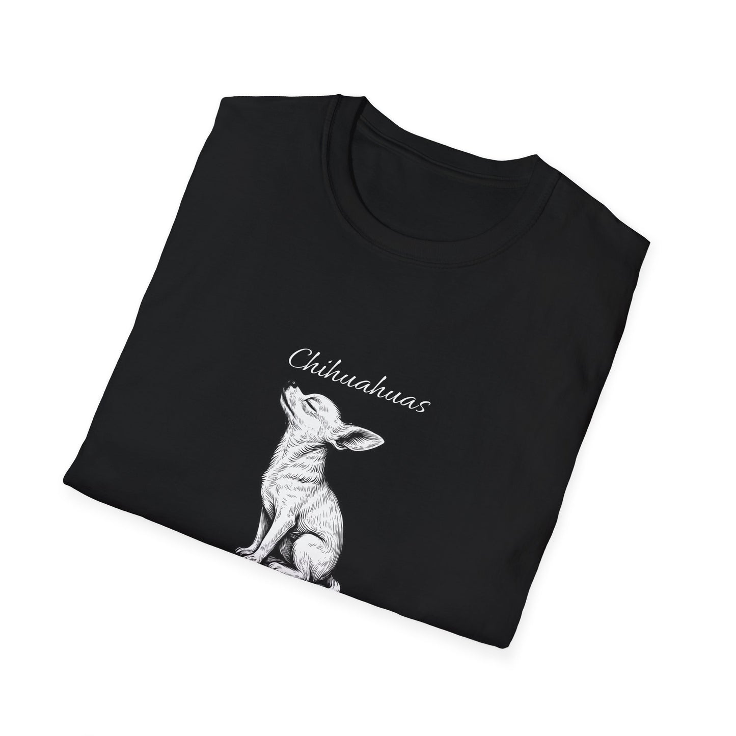 Chihuahua T Shirt – 'Dramatic AF' Sketch Design – Unisex Fit