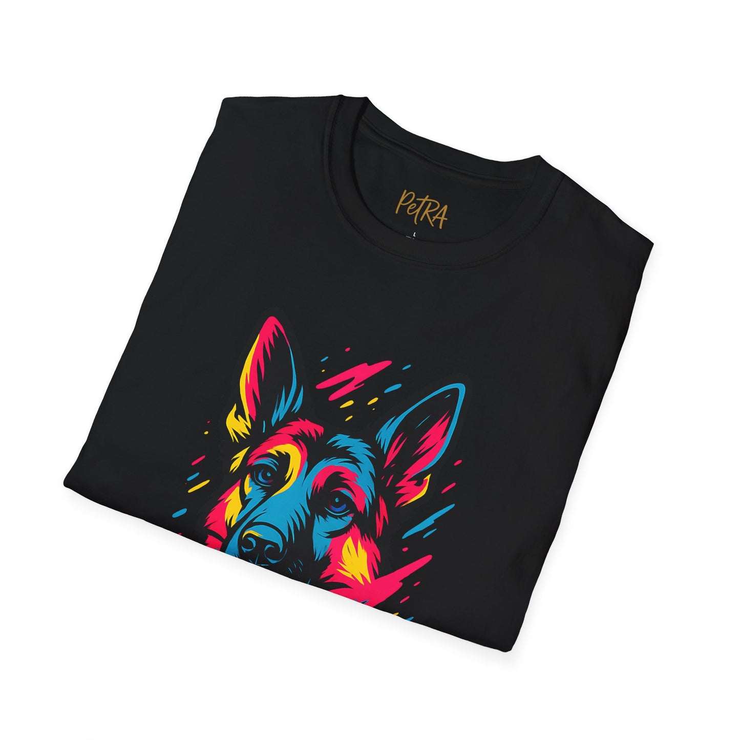 German Shepherd T Shirt – Neo Pop Art Portrait – Unisex Fit