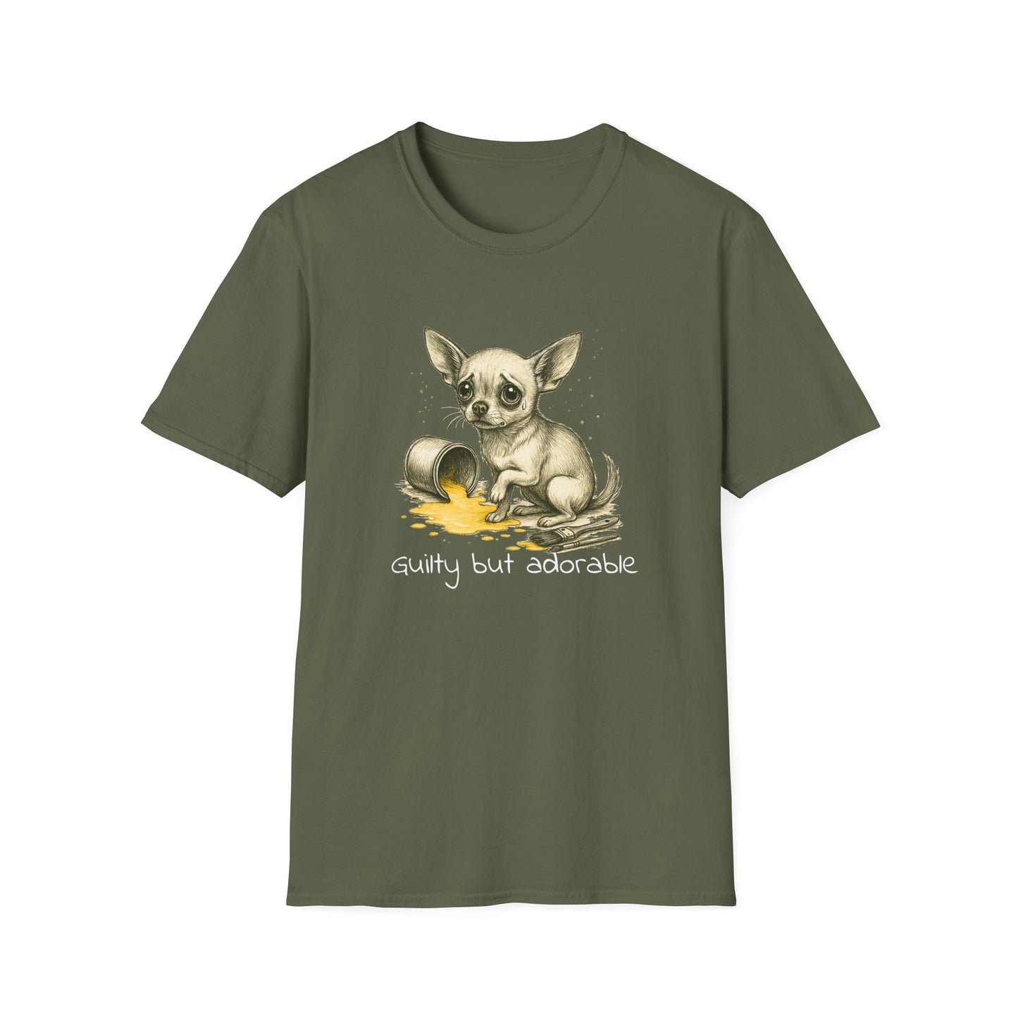 Chihuahua T Shirt – Spilled Paint Design – Unisex Fit