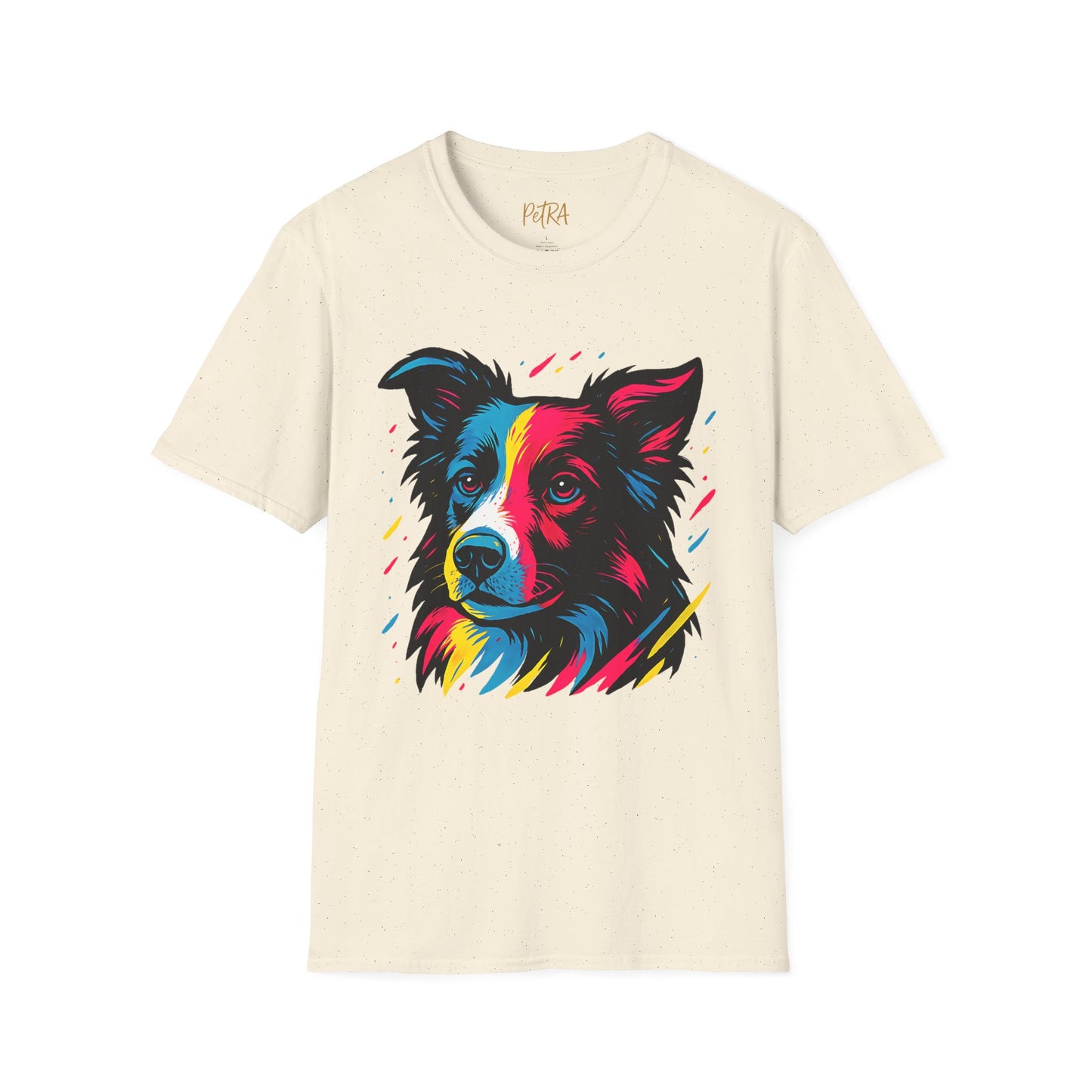 Border Collie T Shirt – Neo Pop Art Portrait – Unisex Fit