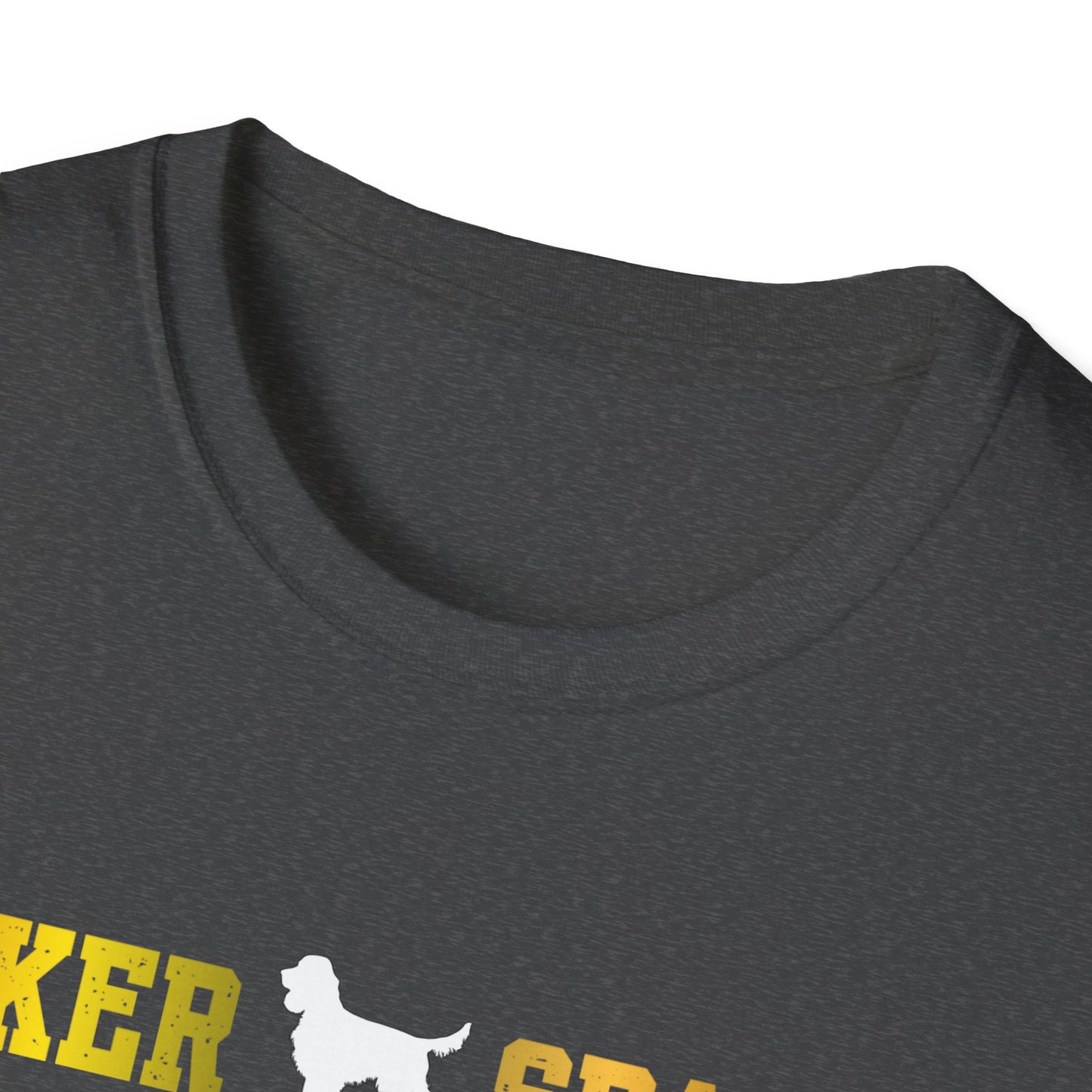 Cocker Spaniel T Shirt – 'Cocker Spaniel Dad' Block Silhouette – Unisex Fit