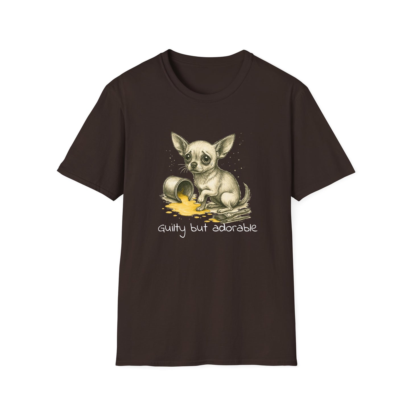 Chihuahua T Shirt – Spilled Paint Design – Unisex Fit