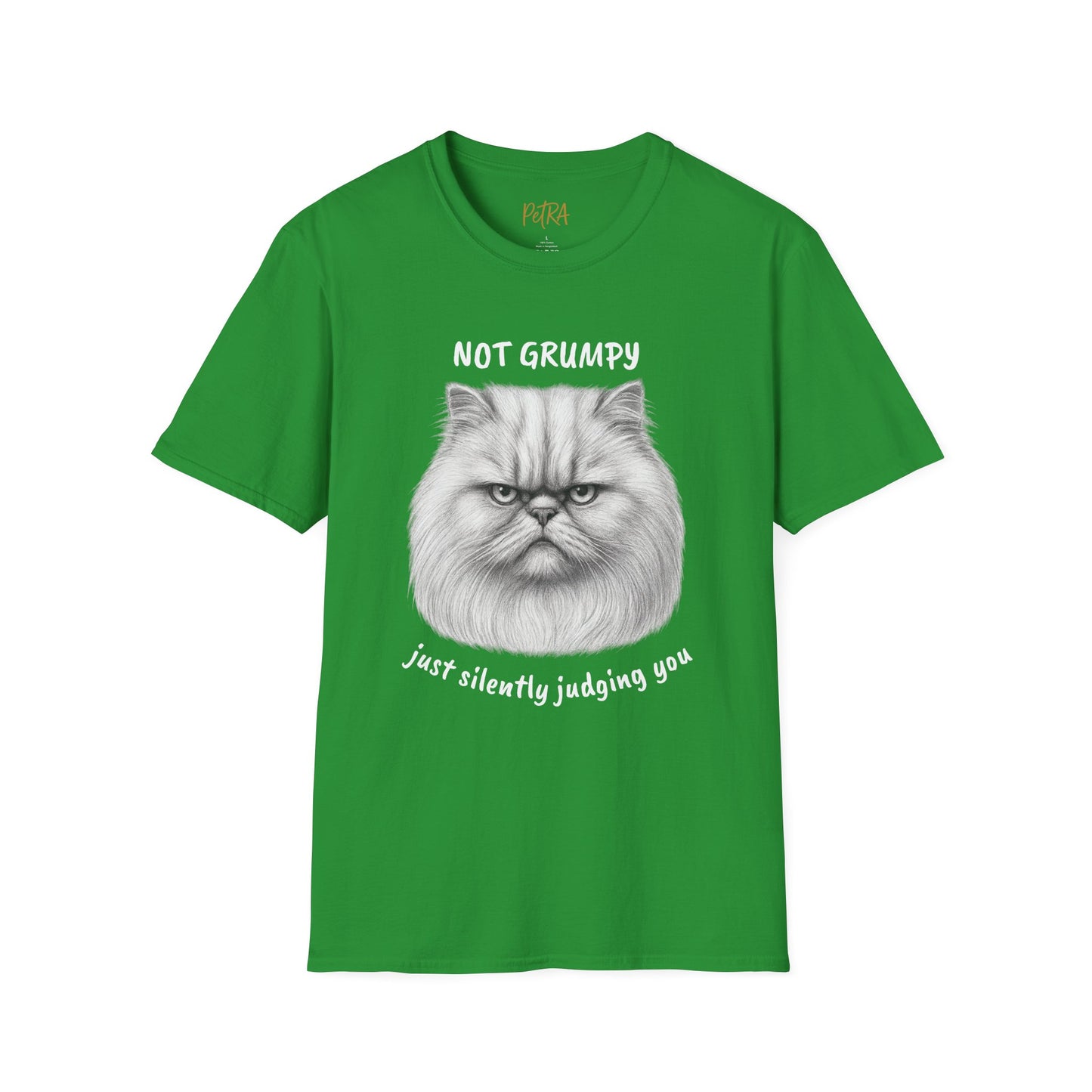 Persian Cat Tee – 'Not Grumpy, Just Judging' Quote – Unisex Fit