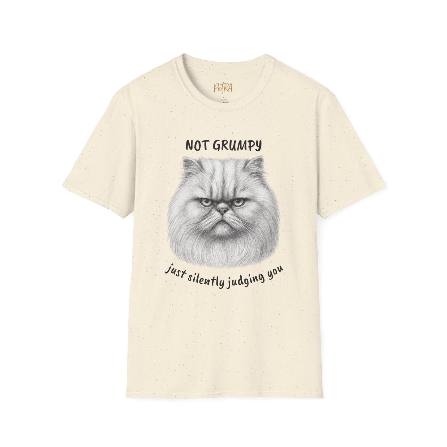 Persian Cat Tee – 'Not Grumpy, Just Judging' Quote – Unisex Fit
