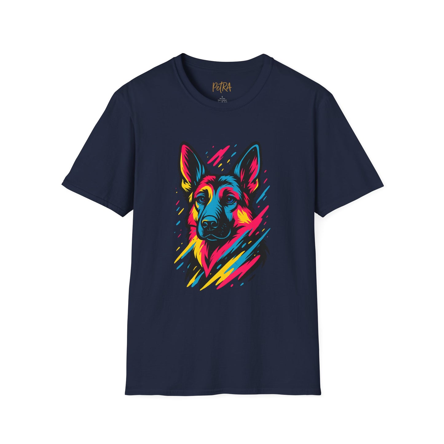 German Shepherd T Shirt – Neo Pop Art Portrait – Unisex Fit