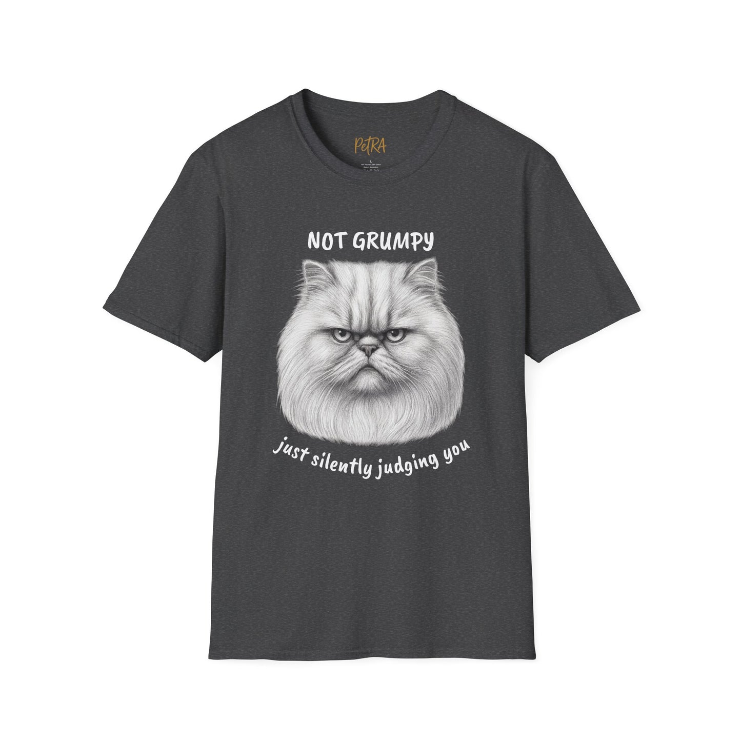 Persian Cat Tee – 'Not Grumpy, Just Judging' Quote – Unisex Fit