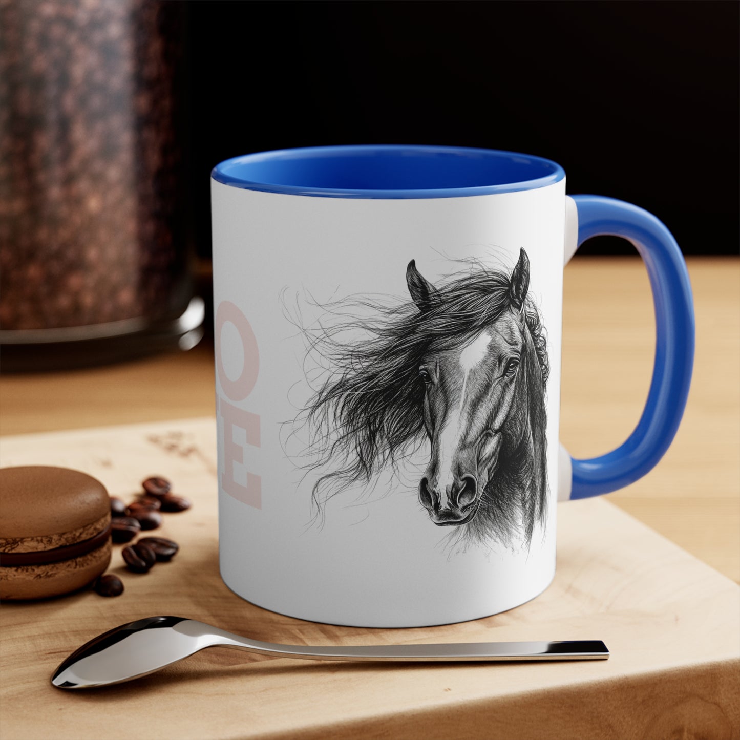 LOVE Horse Mug – Soft Script & Sketch Design – 11oz