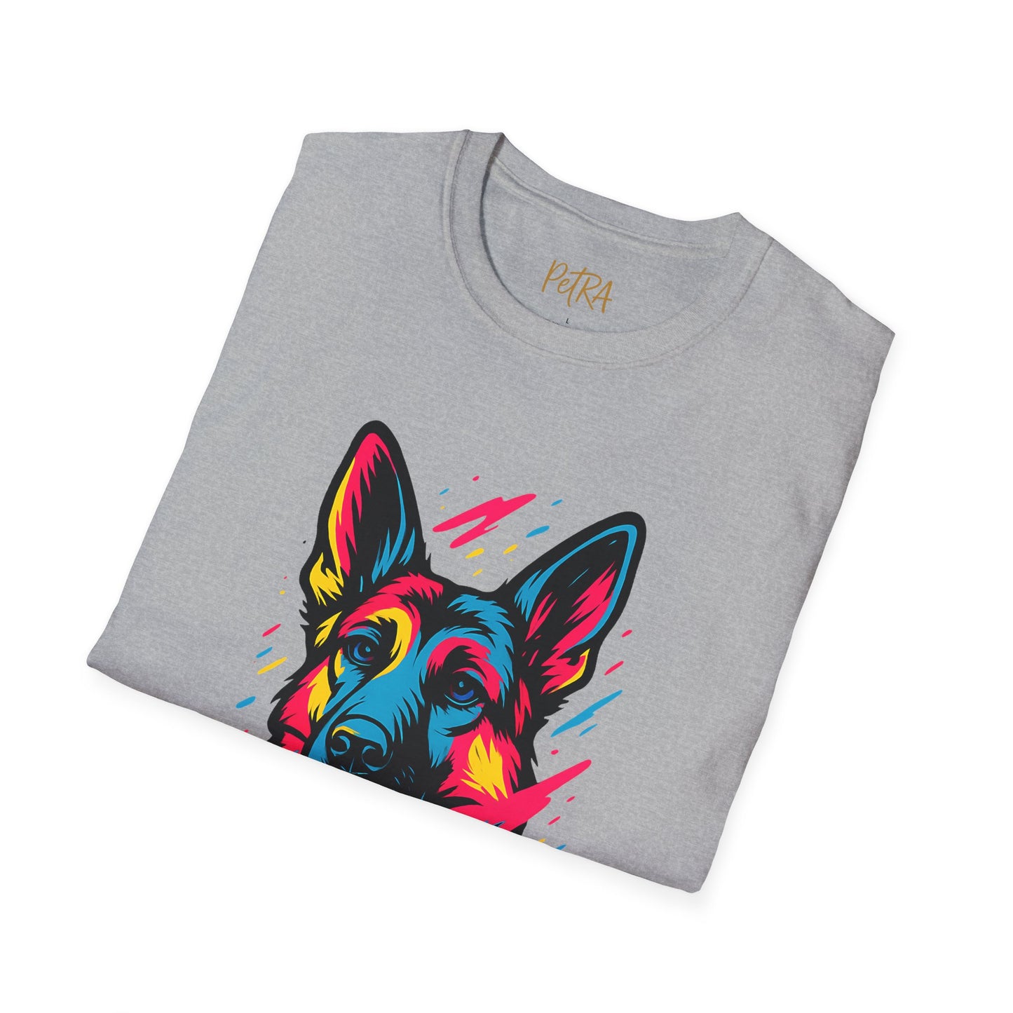 German Shepherd T Shirt – Neo Pop Art Portrait – Unisex Fit
