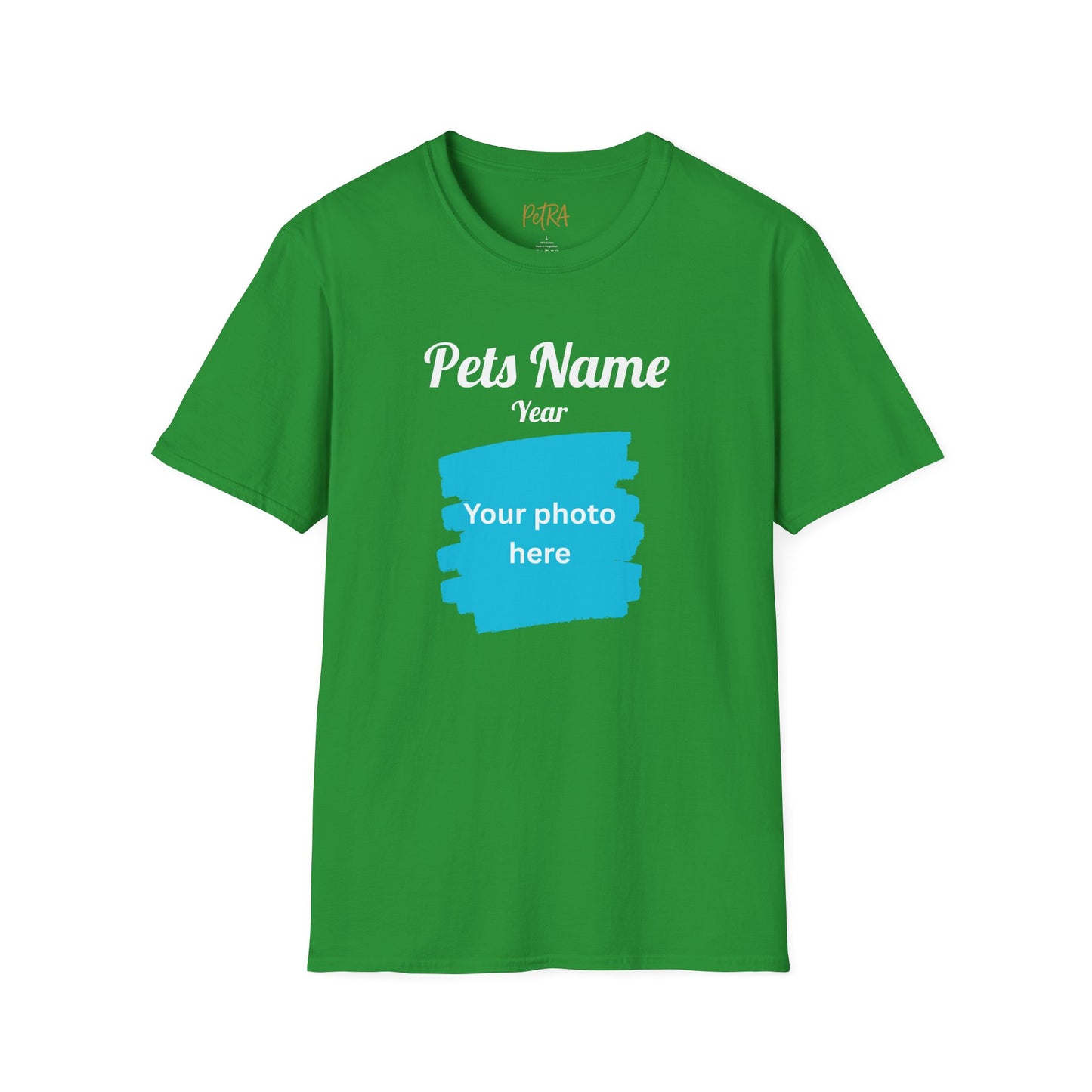 Custom Pet Photo T Shirt – Basic Upload & Text – Unisex Fit