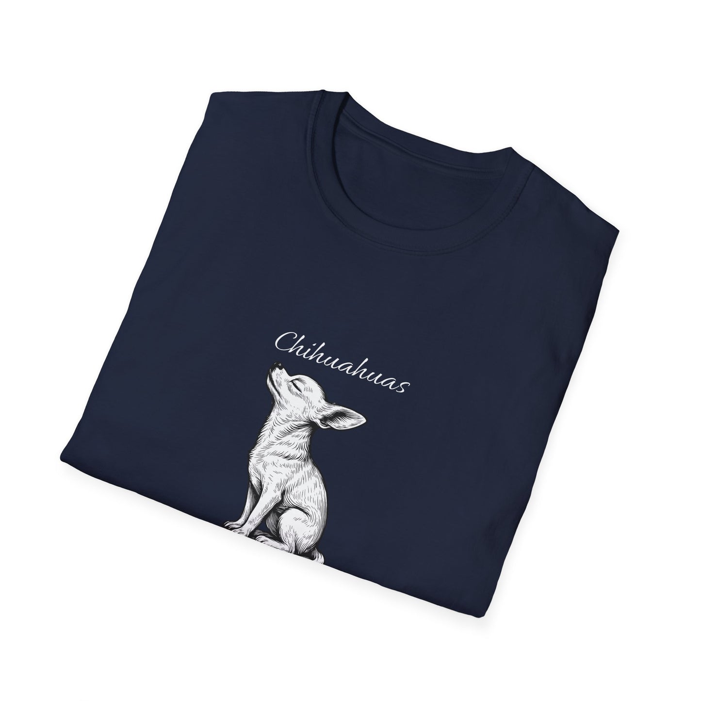 Chihuahua T Shirt – 'Dramatic AF' Sketch Design – Unisex Fit