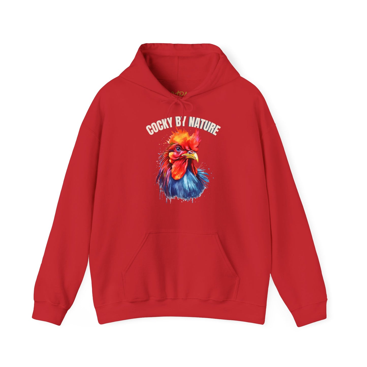 Rooster Hoodie – 'Cocky by Nature' Bold Color Design – Unisex Fit