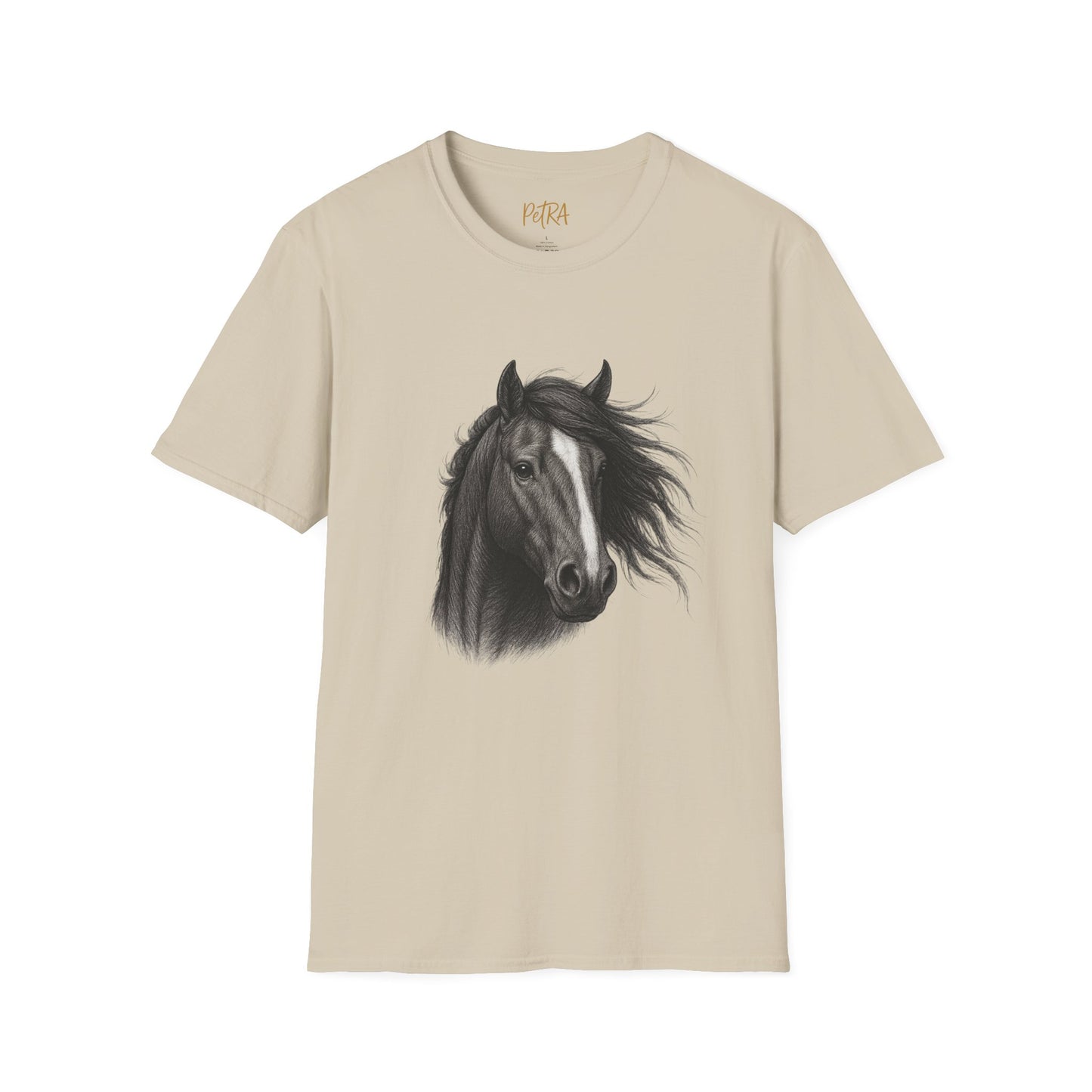 Horse Portrait Tee – Detailed Pencil Sketch Design – Unisex Fit