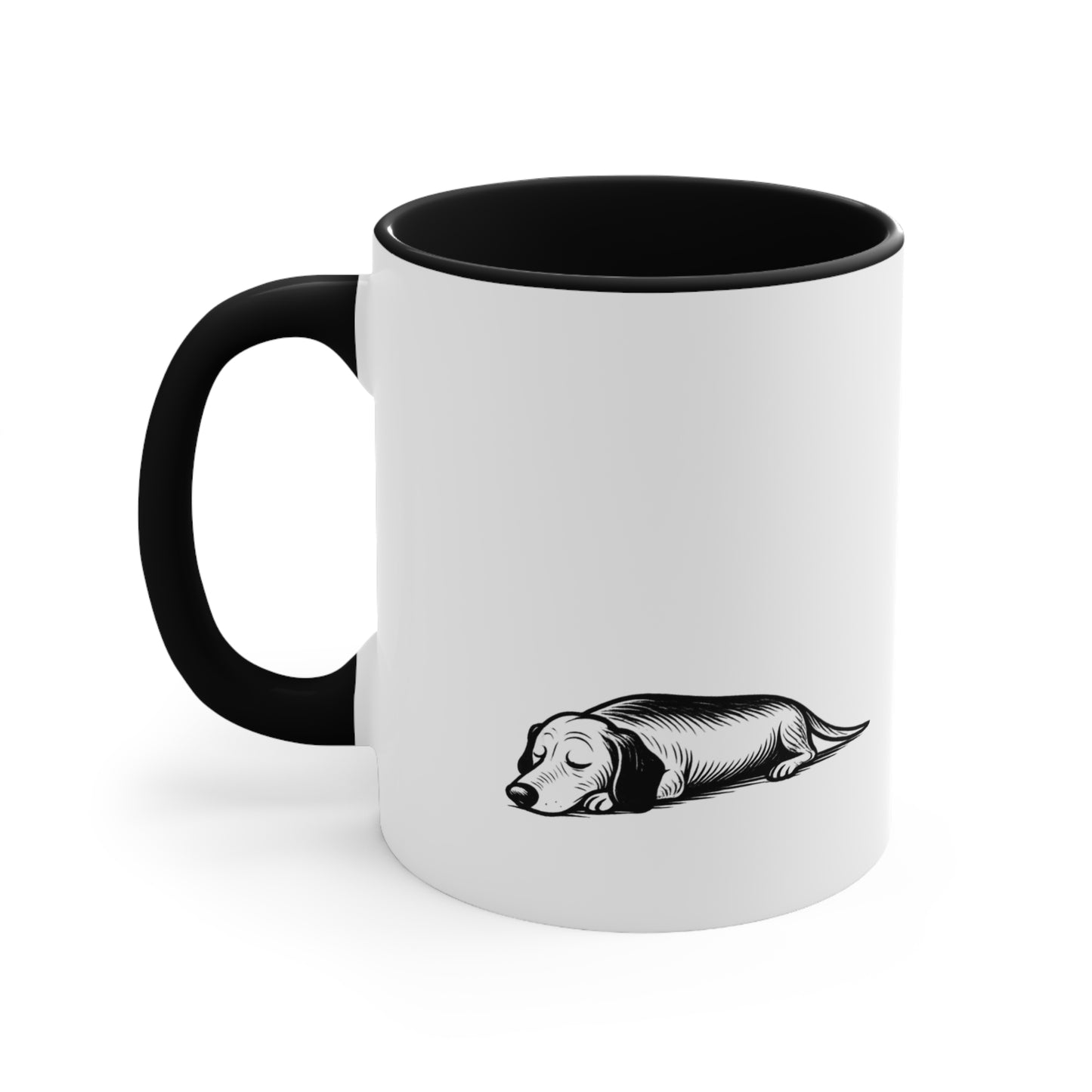 Dachshund Mug – 'Coffee Sorted GAME ON' Design – 11oz Accent