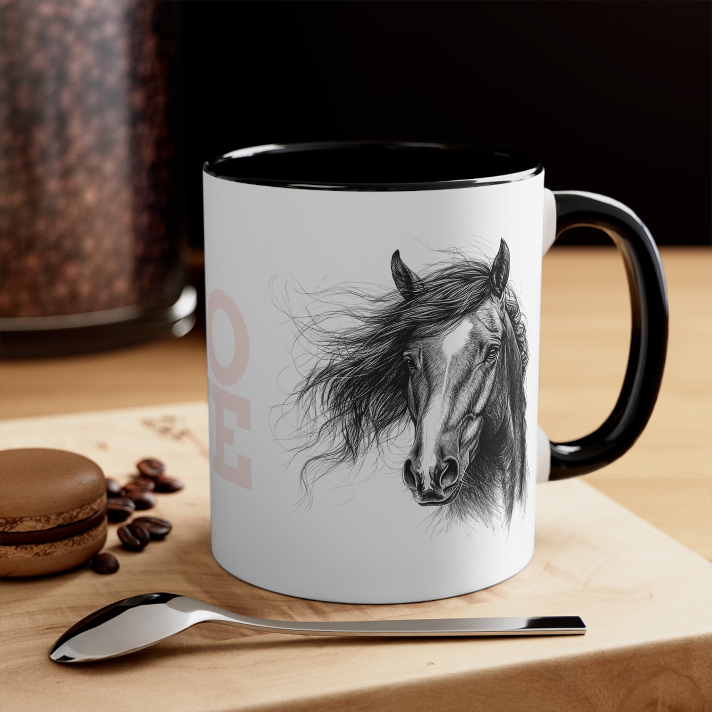 LOVE Horse Mug – Soft Script & Sketch Design – 11oz