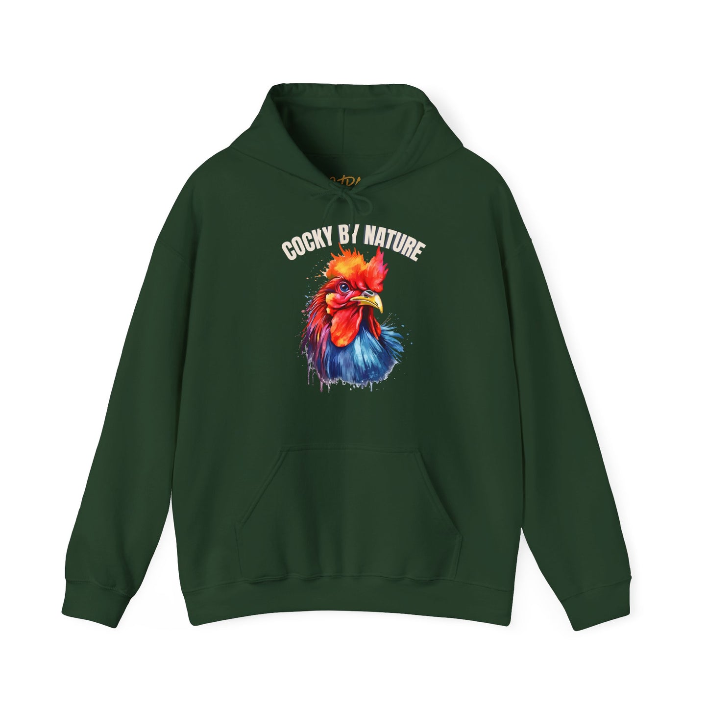 Rooster Hoodie – 'Cocky by Nature' Bold Color Design – Unisex Fit