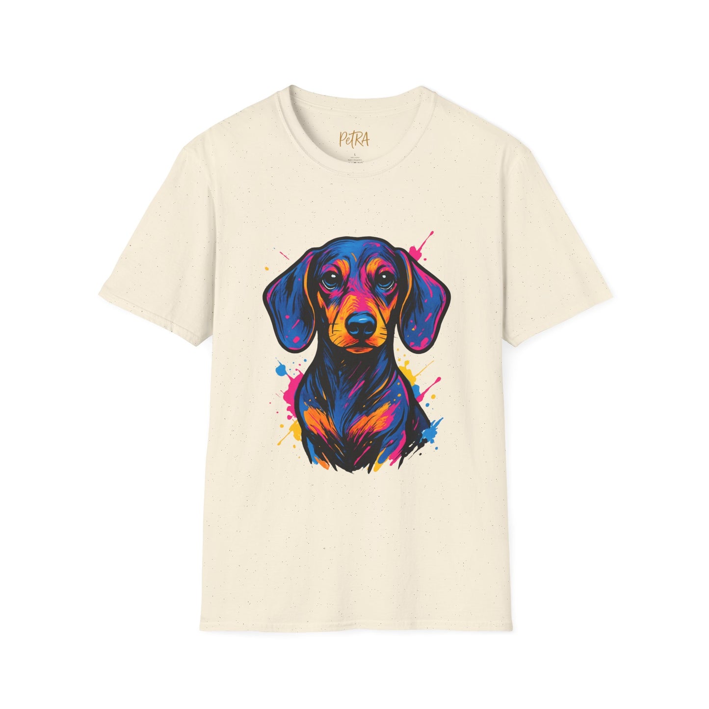 Dachshund T Shirt – Neo Pop Art Head Portrait – Unisex Fit