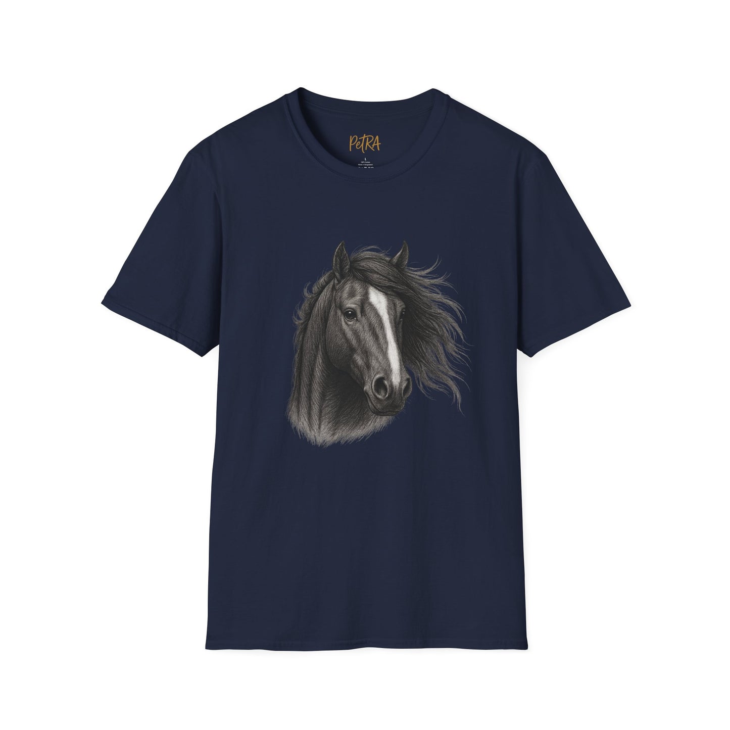 Horse Portrait Tee – Detailed Pencil Sketch Design – Unisex Fit