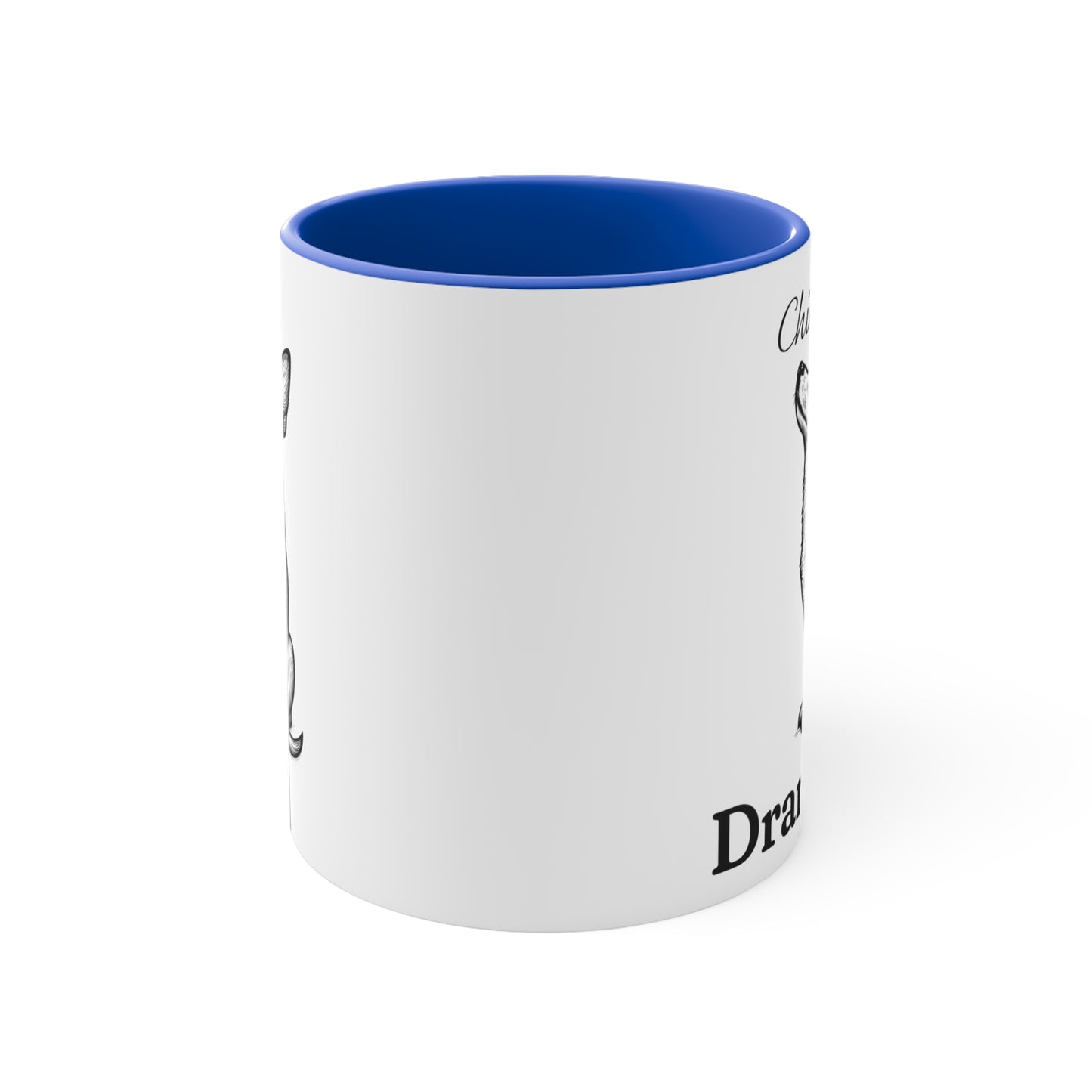 Chihuahua Mug – 'Dramatic AF' Sketch Design – 11oz Accent