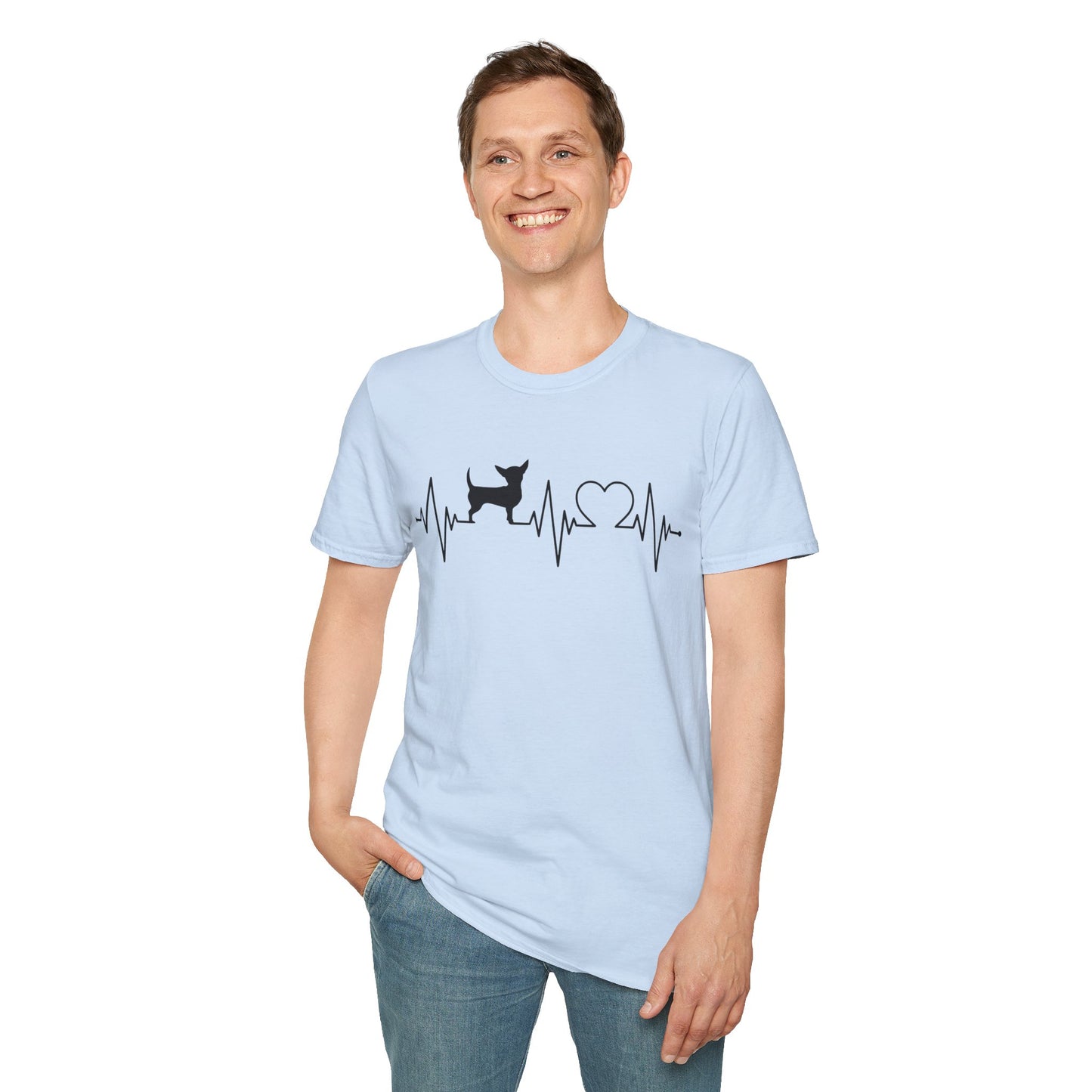 Chihuahua T Shirt – Heartbeat Design – Unisex Fit