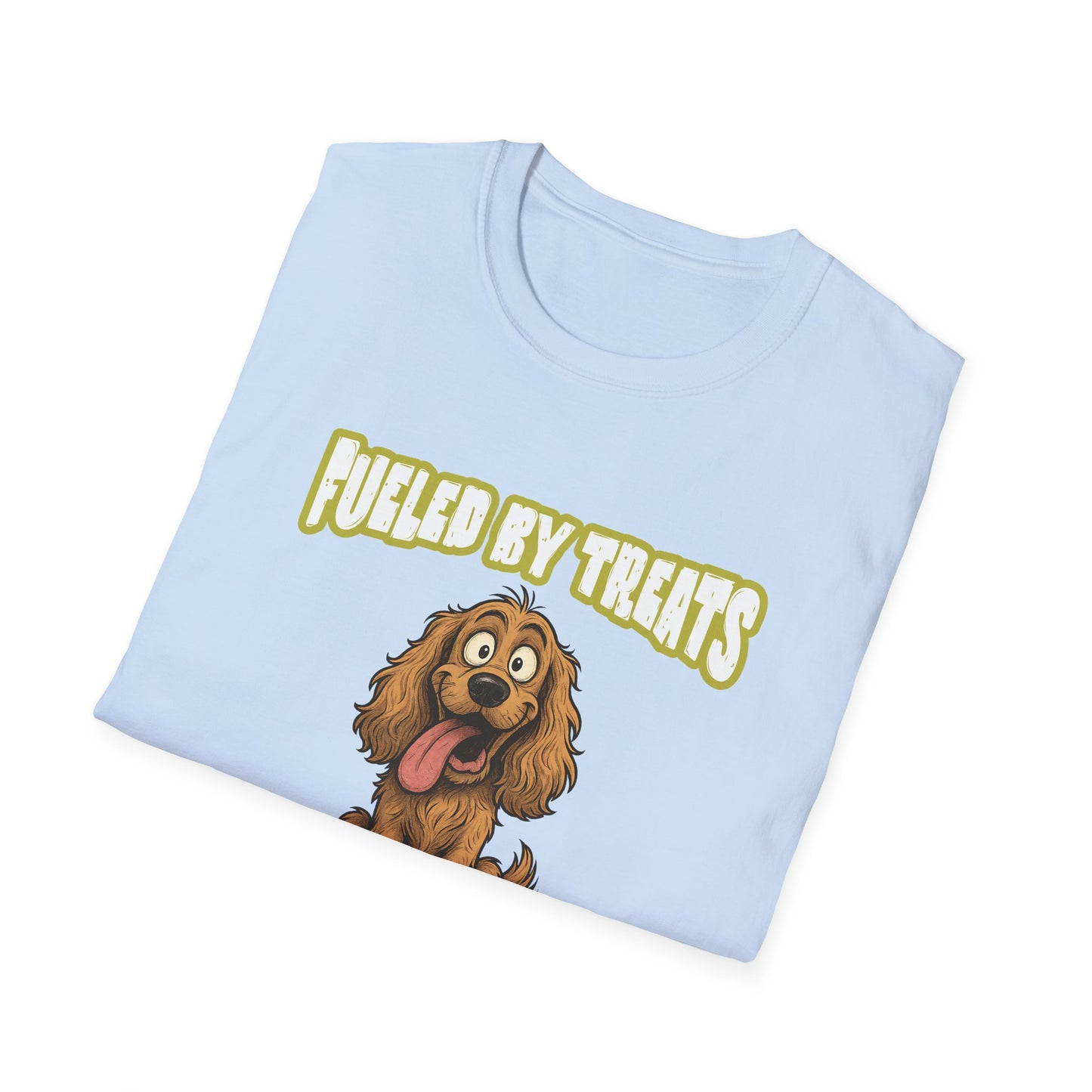 Cocker Spaniel T Shirt – 'Fueled by Treats & Poor Decisions' Cartoon Design – Unisex Fit