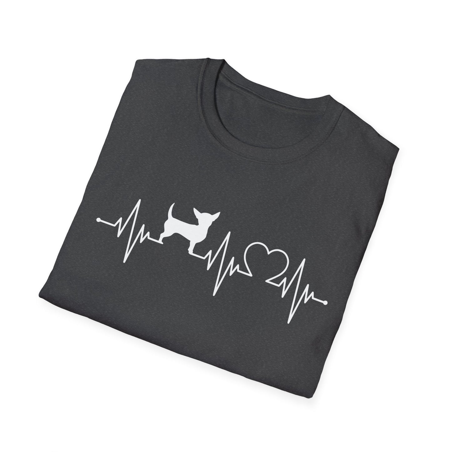Chihuahua T Shirt – Heartbeat Design – Unisex Fit