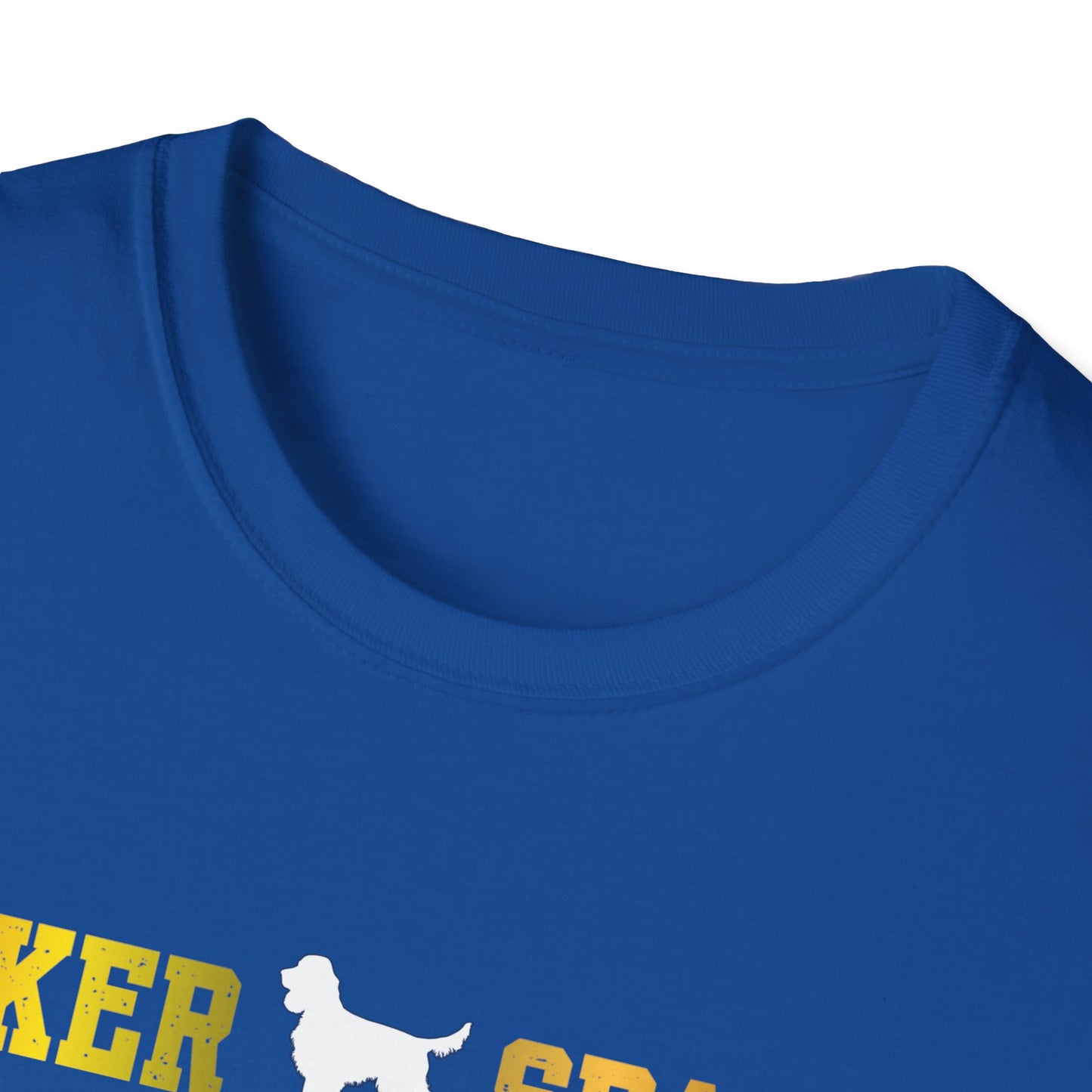 Cocker Spaniel T Shirt – 'Cocker Spaniel Dad' Block Silhouette – Unisex Fit