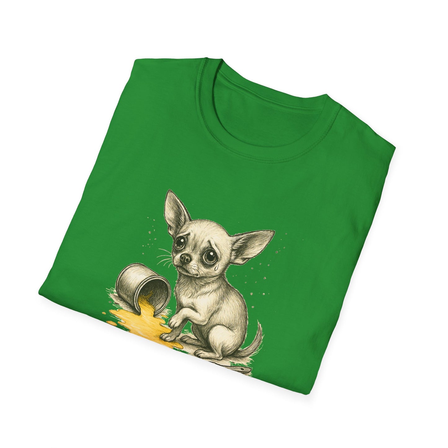 Chihuahua T Shirt – Spilled Paint Design – Unisex Fit