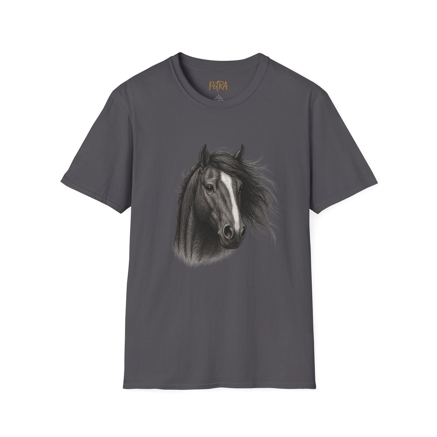 Horse Portrait Tee – Detailed Pencil Sketch Design – Unisex Fit