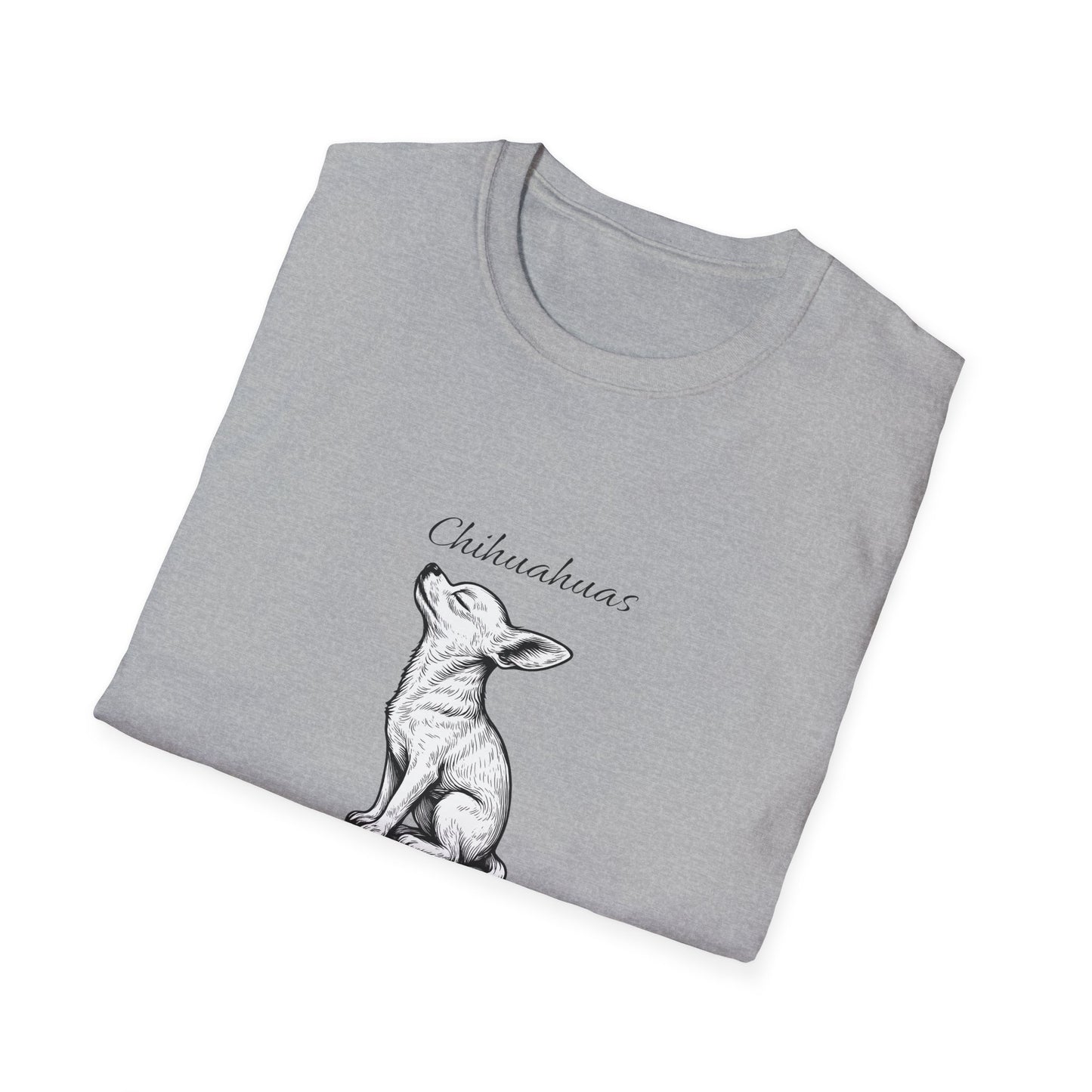 Chihuahua T Shirt – 'Dramatic AF' Sketch Design – Unisex Fit