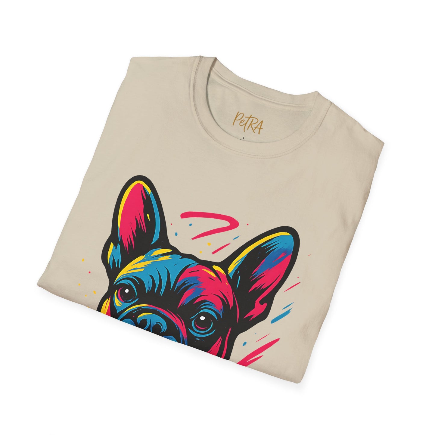 French Bulldog T Shirt – Neon Pop Art Portrait – Unisex Fit