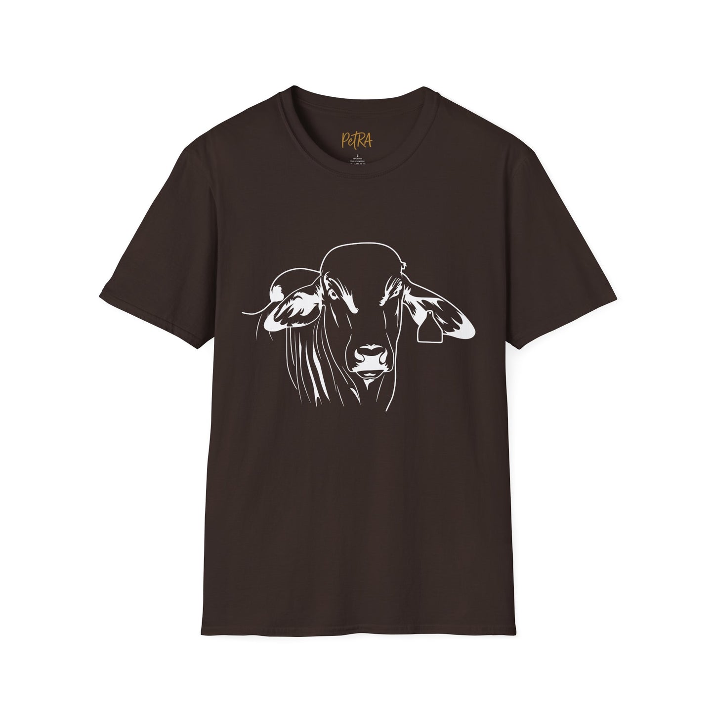Brahman Tee – Minimal Line Art Cattle Design – Unisex Fit