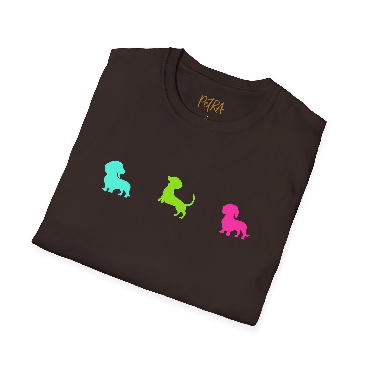 Dachshund T Shirt – Colorful Silhouette Design – Unisex Fit
