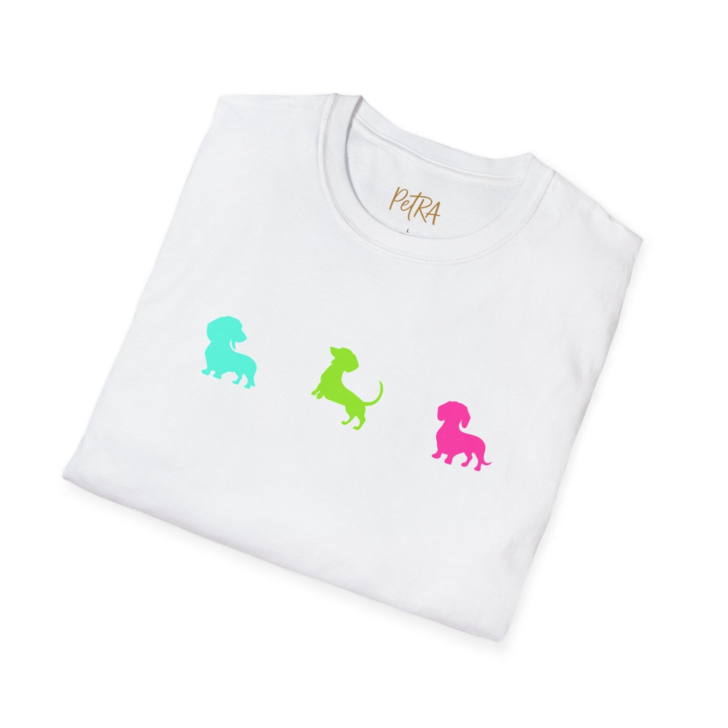 Dachshund T Shirt – Colorful Silhouette Design – Unisex Fit