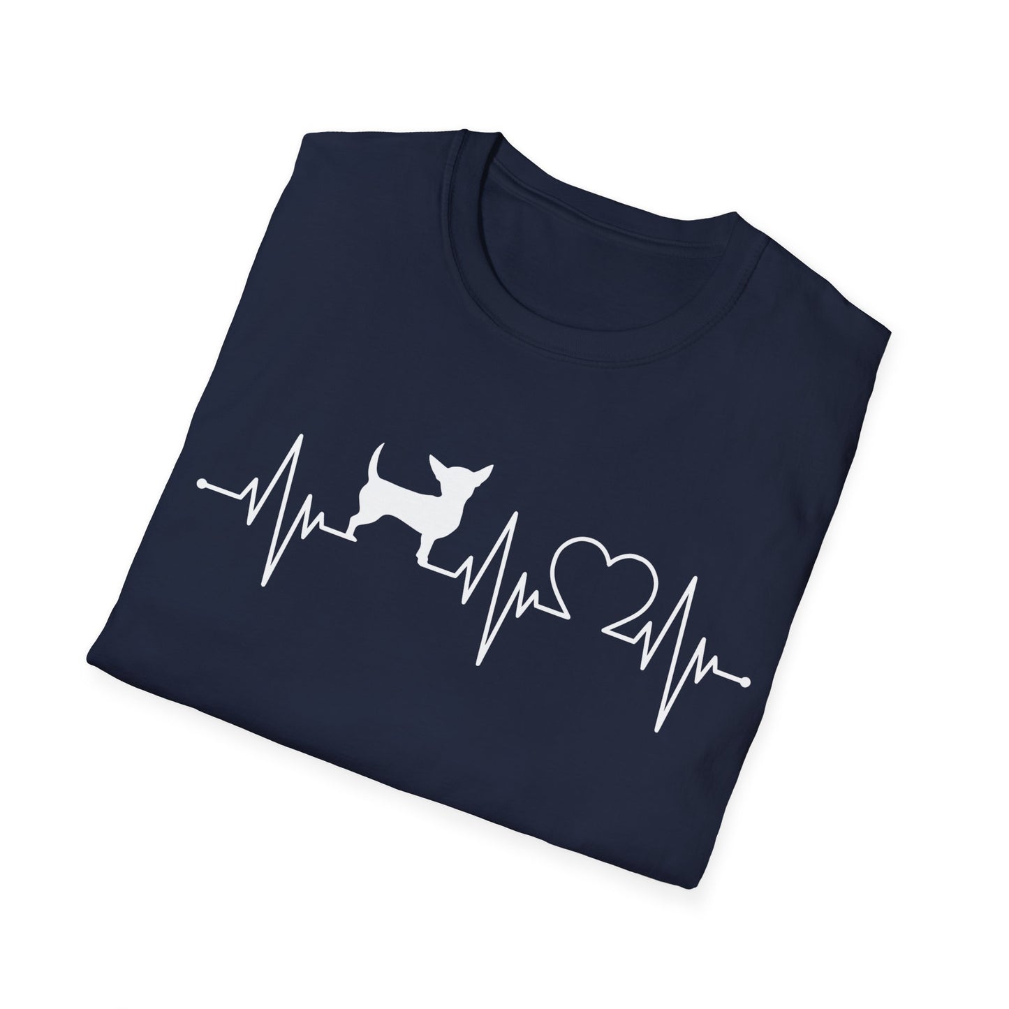 Chihuahua T Shirt – Heartbeat Design – Unisex Fit