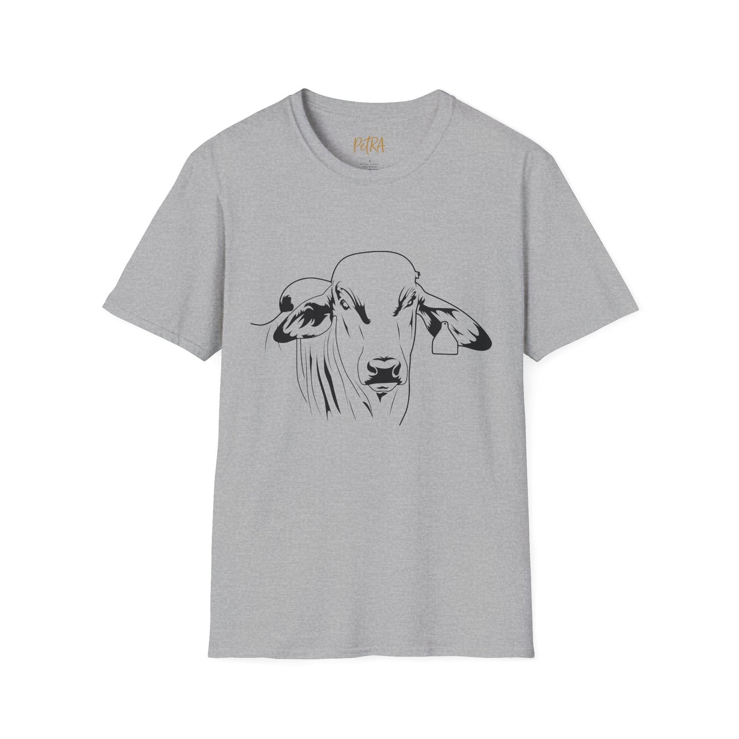 Brahman Tee – Minimal Line Art Cattle Design – Unisex Fit