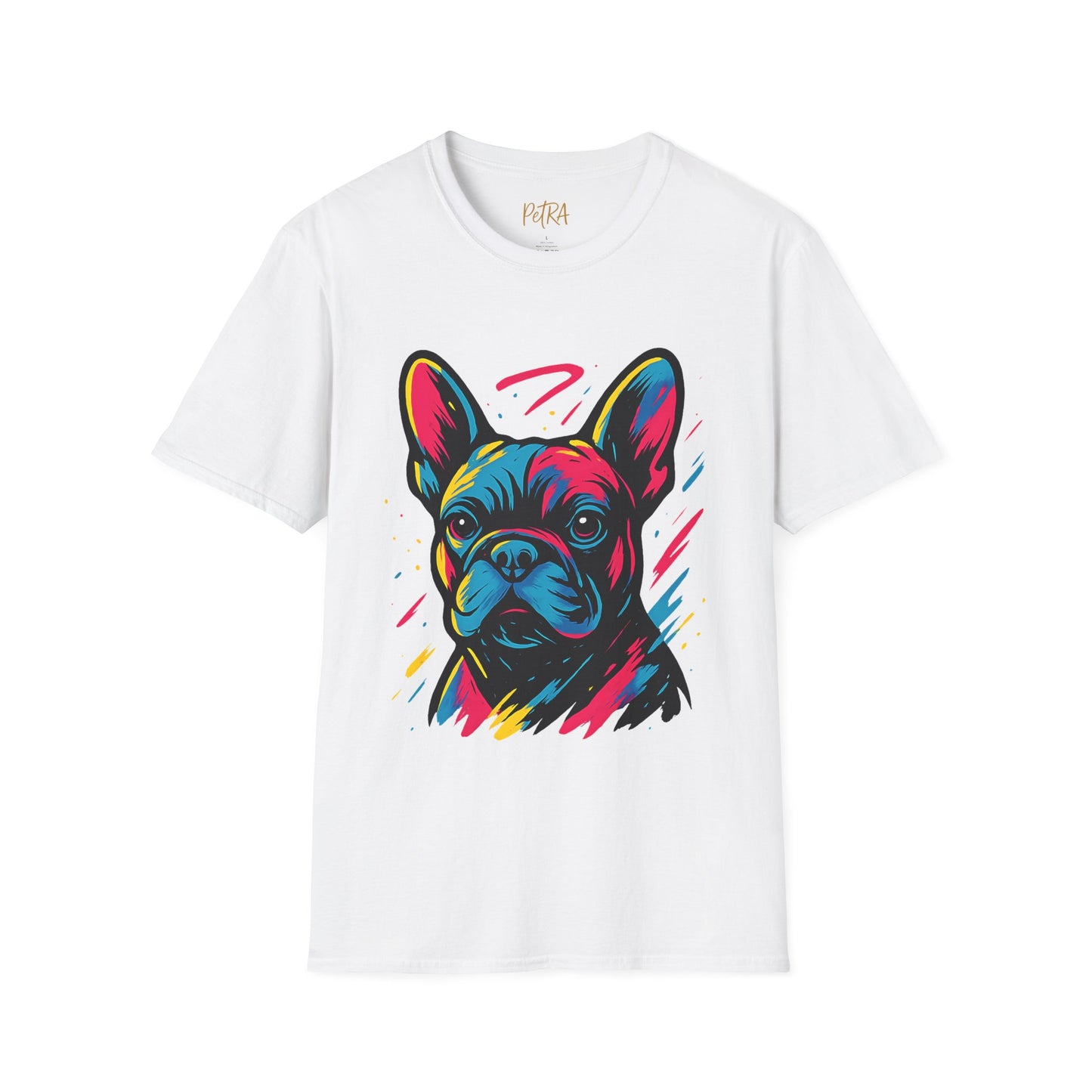 French Bulldog T Shirt – Neon Pop Art Portrait – Unisex Fit