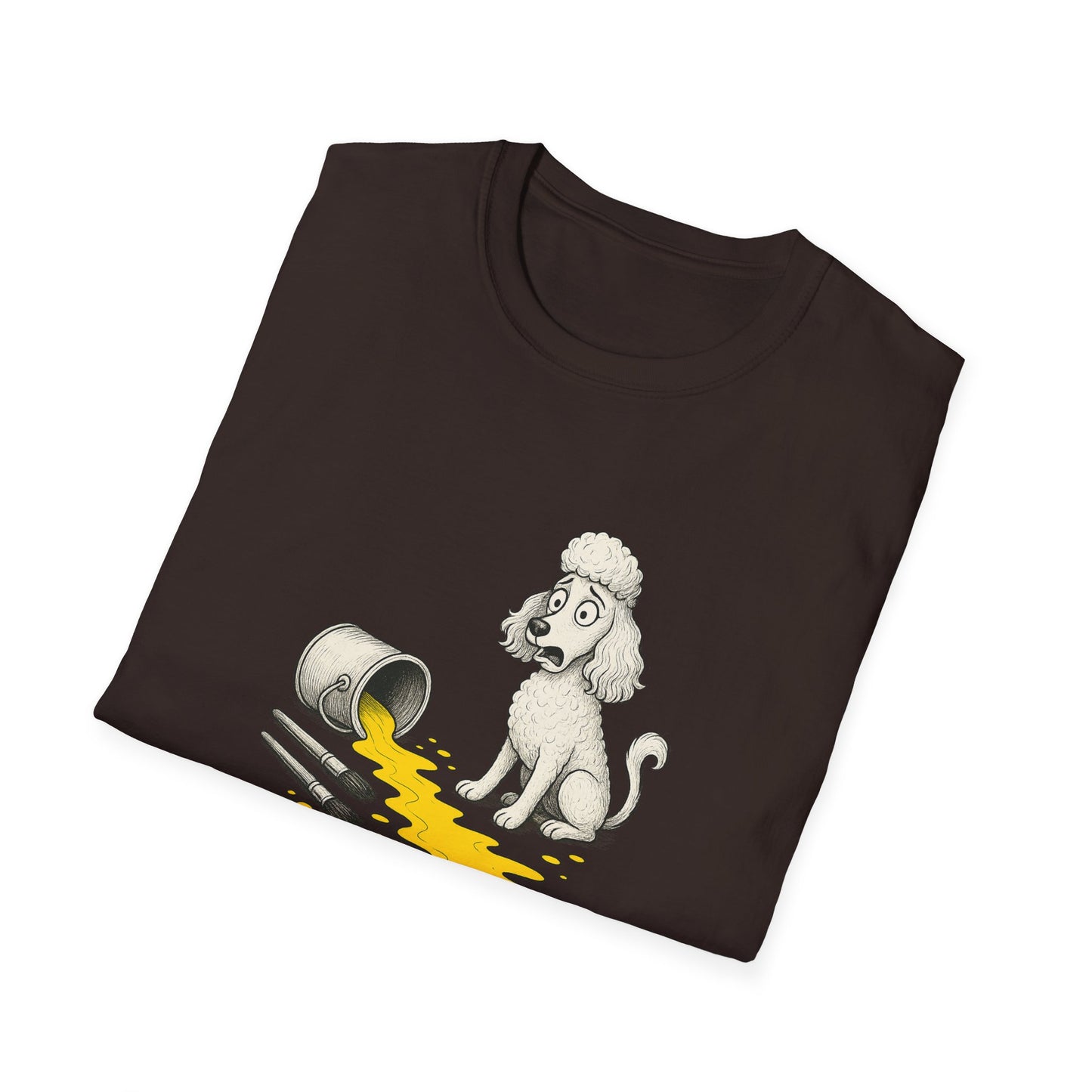 Poodle T Shirt – 'My Life is Ruined' Spilled Paint Design – Unisex Fit