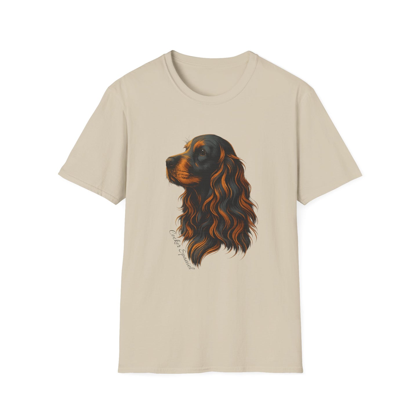 Cocker Spaniel T Shirt – Elegant Head Study Portrait – Unisex Fit