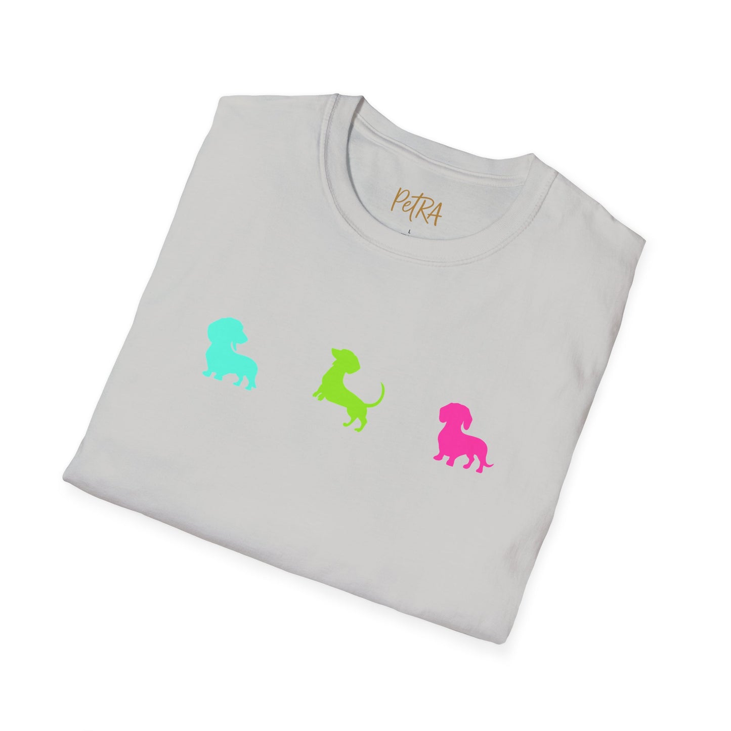 Dachshund T Shirt – Colorful Silhouette Design – Unisex Fit