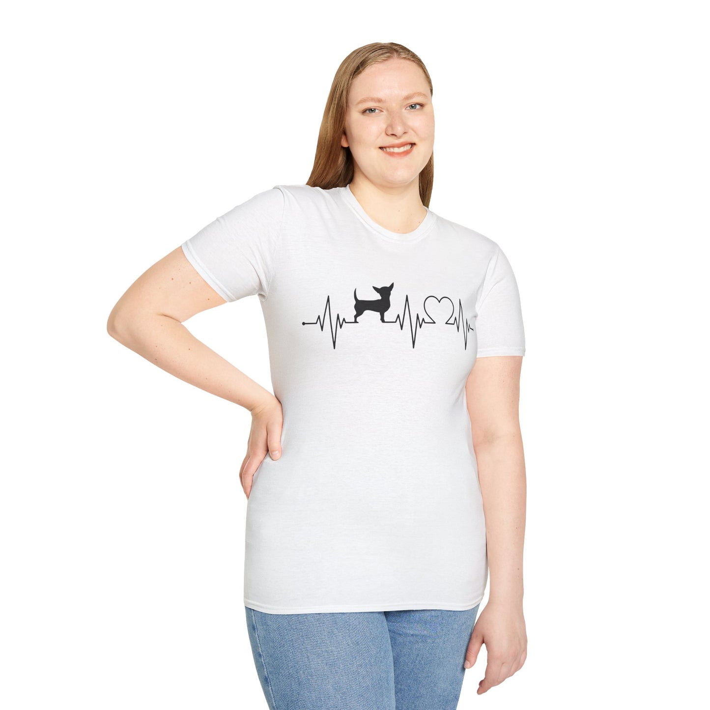 Chihuahua T Shirt – Heartbeat Design – Unisex Fit