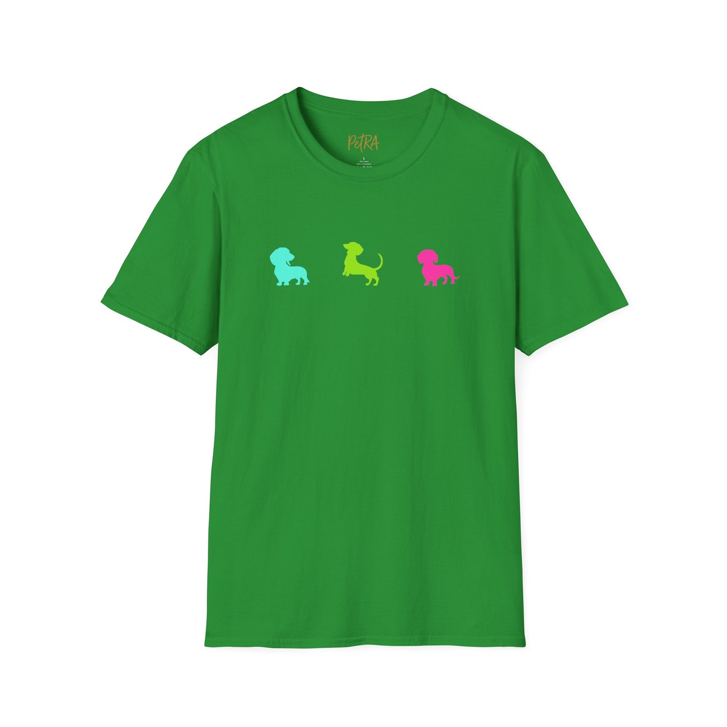 Dachshund T Shirt – Colorful Silhouette Design – Unisex Fit