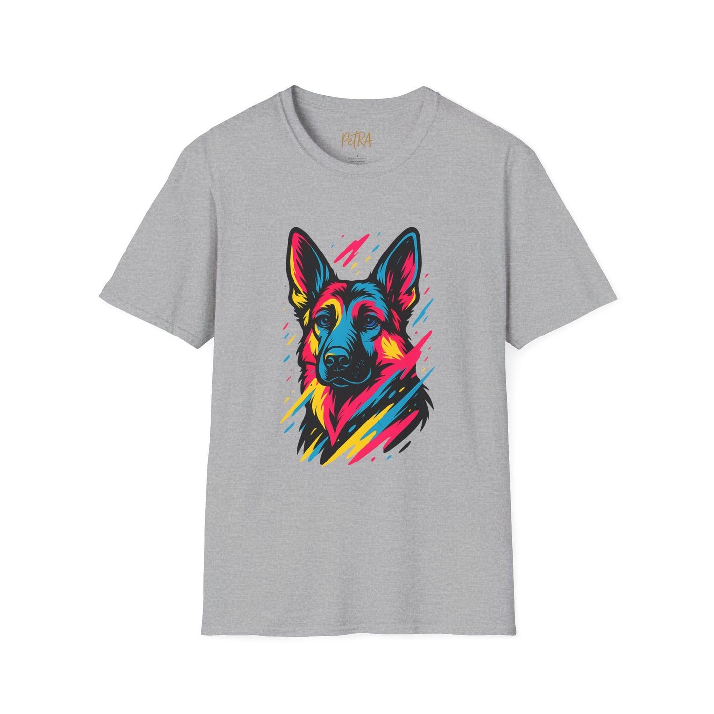 German Shepherd T Shirt – Neo Pop Art Portrait – Unisex Fit